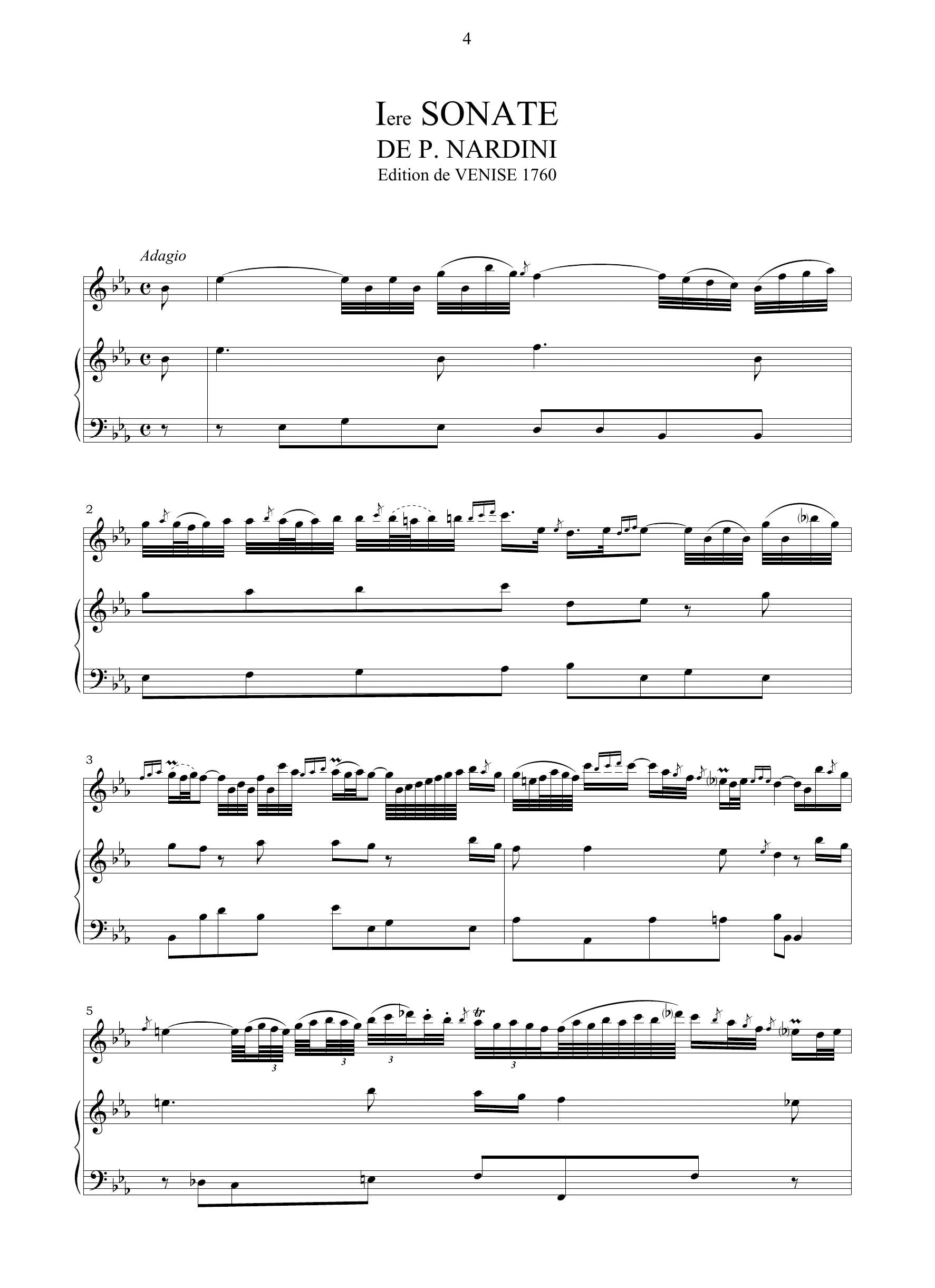 P. Nardini: 7 Sonate "avec les Adagios brodés" (Paris, s.a.)