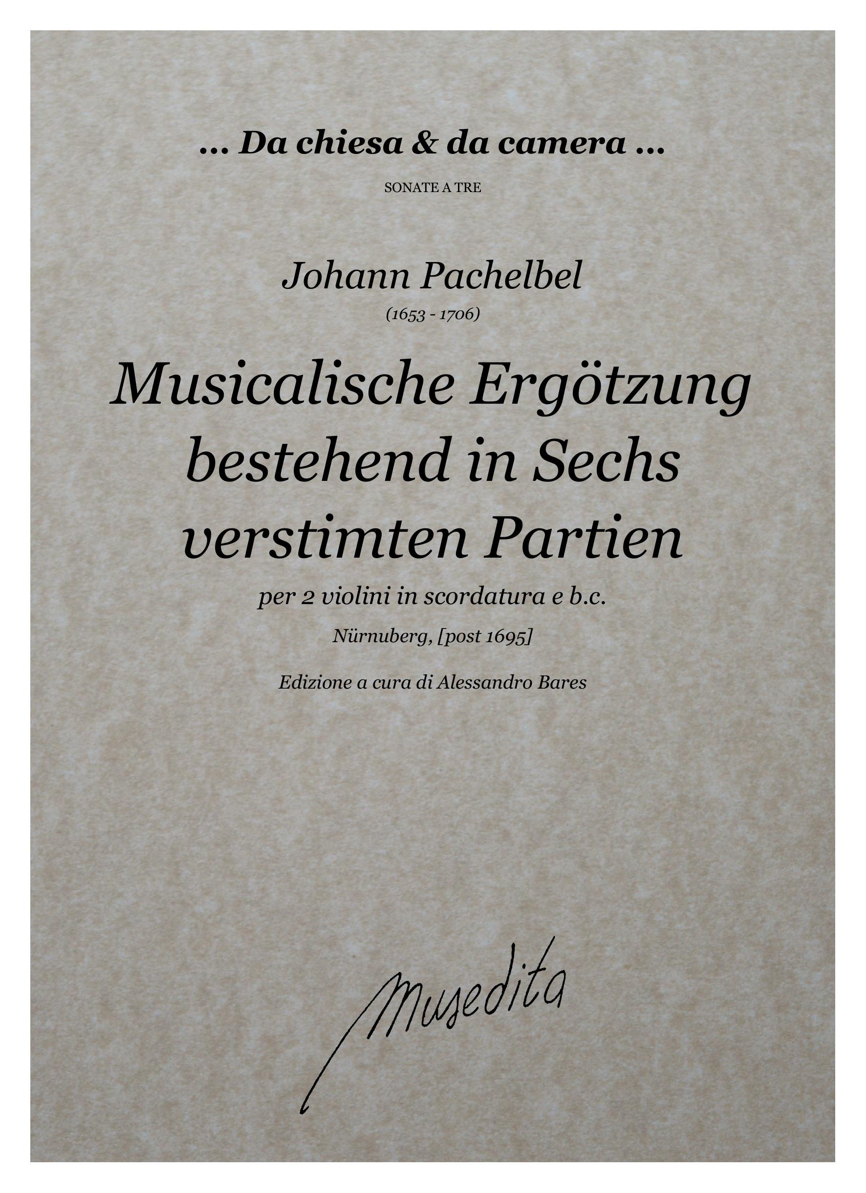 J. Pachelbel: Musikalische Ergötzung (Nürnberg, s.a.)