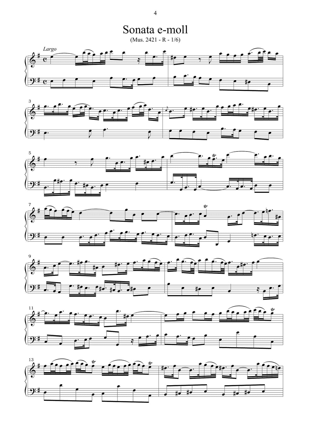 J.G. Pisendel (attr.): 7 Sonate (Ms, D-Dl)