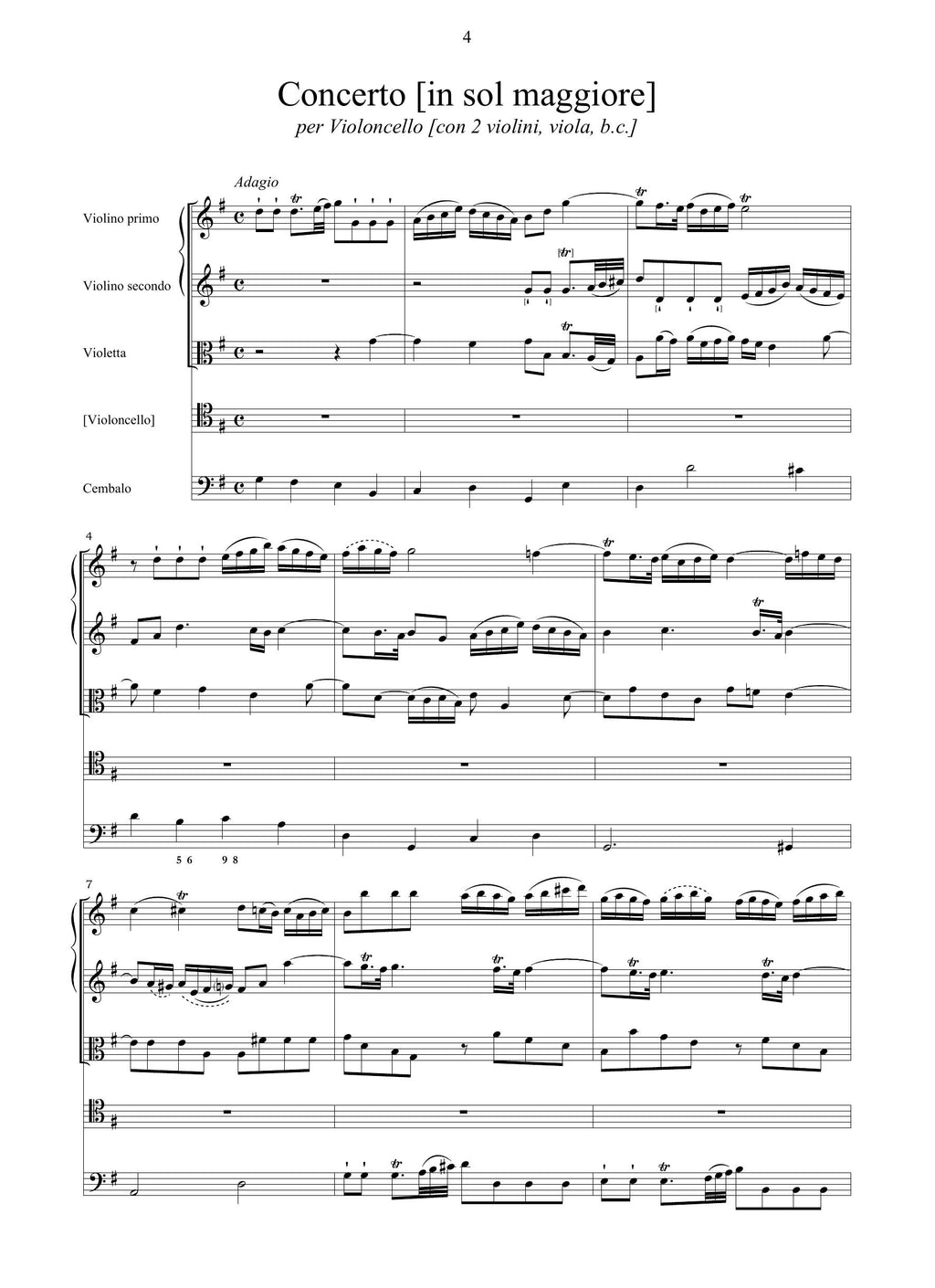 N. Porpora: 2 Concerti e 1 Sinfonia (Ms diversi)