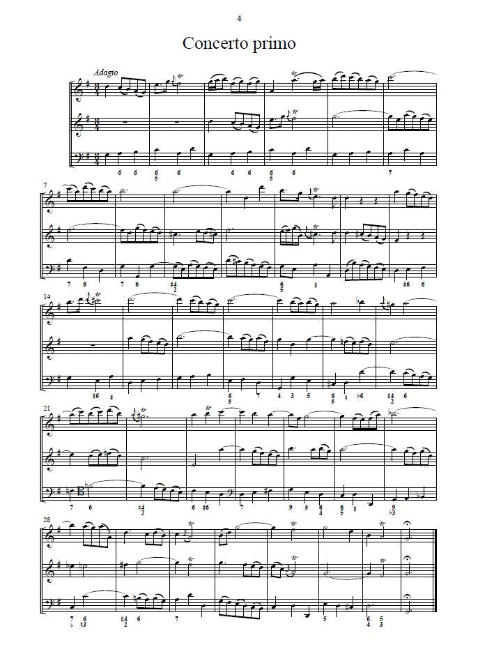 N. Porpora: 6 Symphonies en trio d'un goust nouveau pour les violons, flutes et hautbois op.2 (Paris, s.a.)