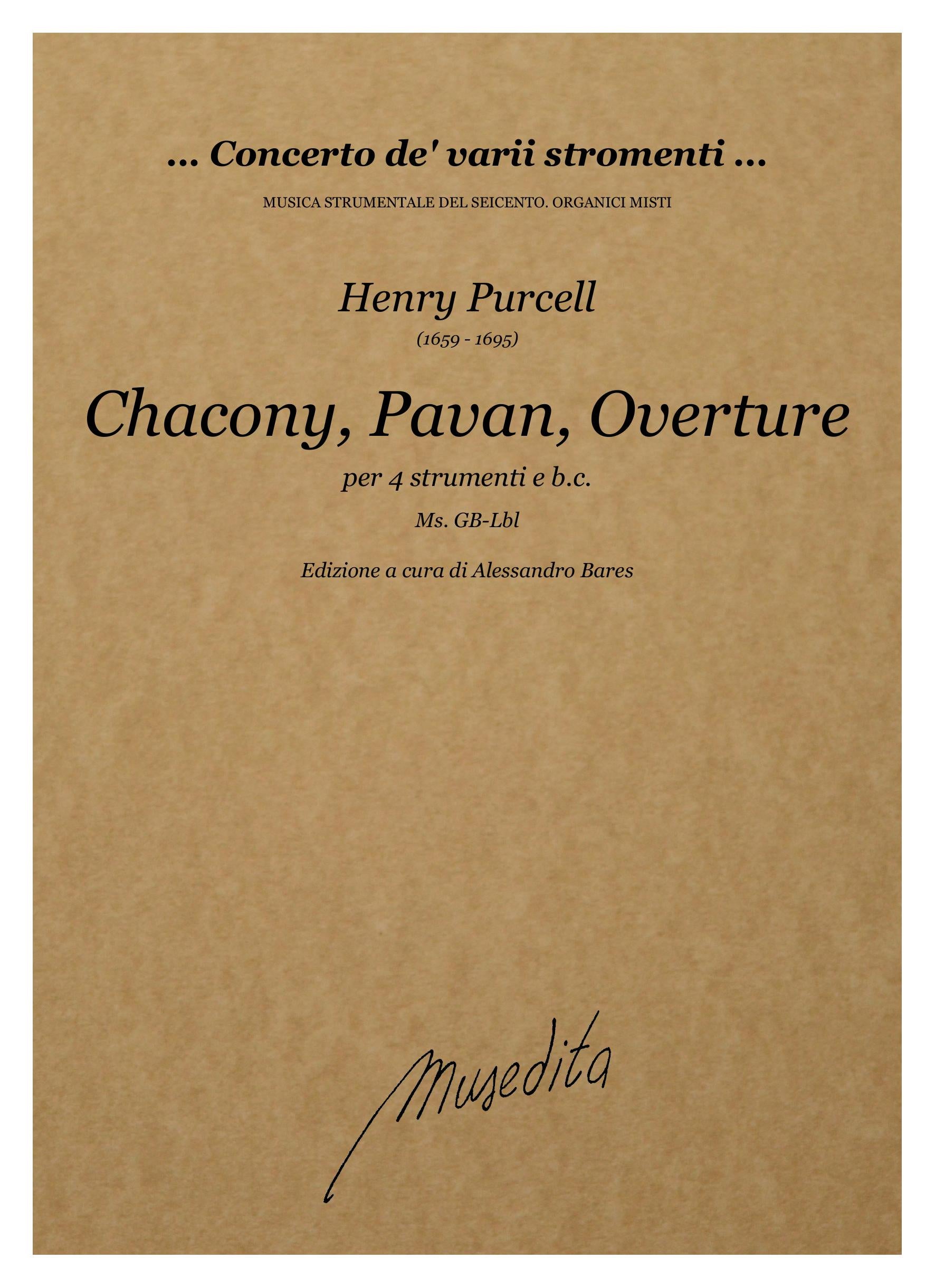 H. Purcell: Chacony, Pavan, Overture (Ms, GB-Lbl)