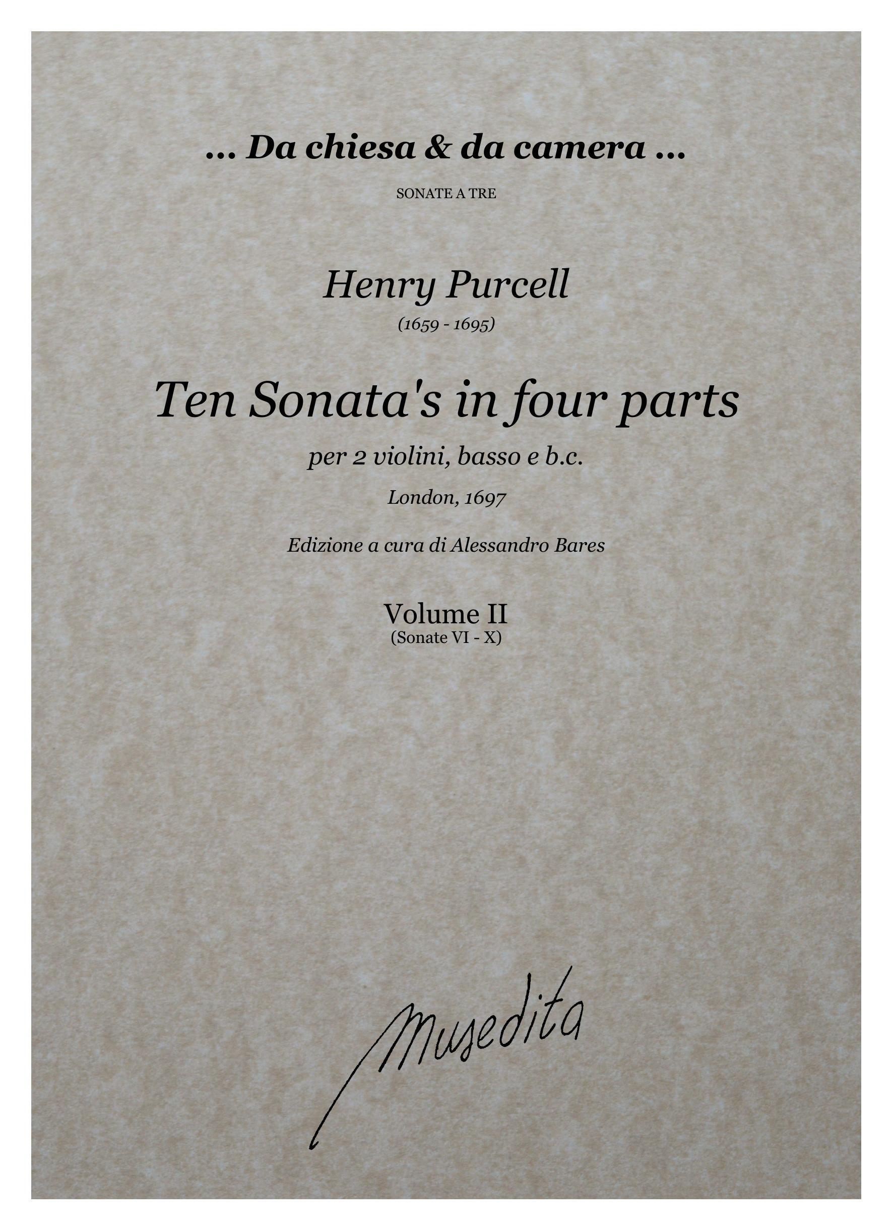 H. Purcell: Ten Sonata's in four parts (London, 1697)