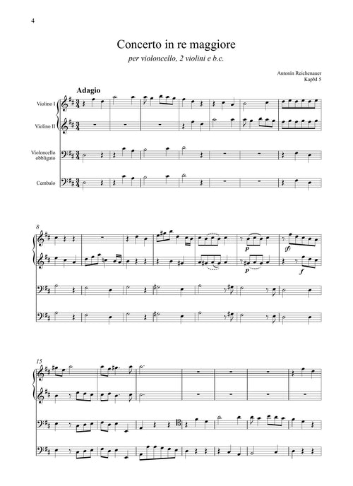 A. Reichenauer: Concerto in re maggiore KapM 5 (ms, D-Dl)