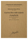 S. Rossi: Il primo libro delle sinfonie et gagliarde (Venezia, 1607)