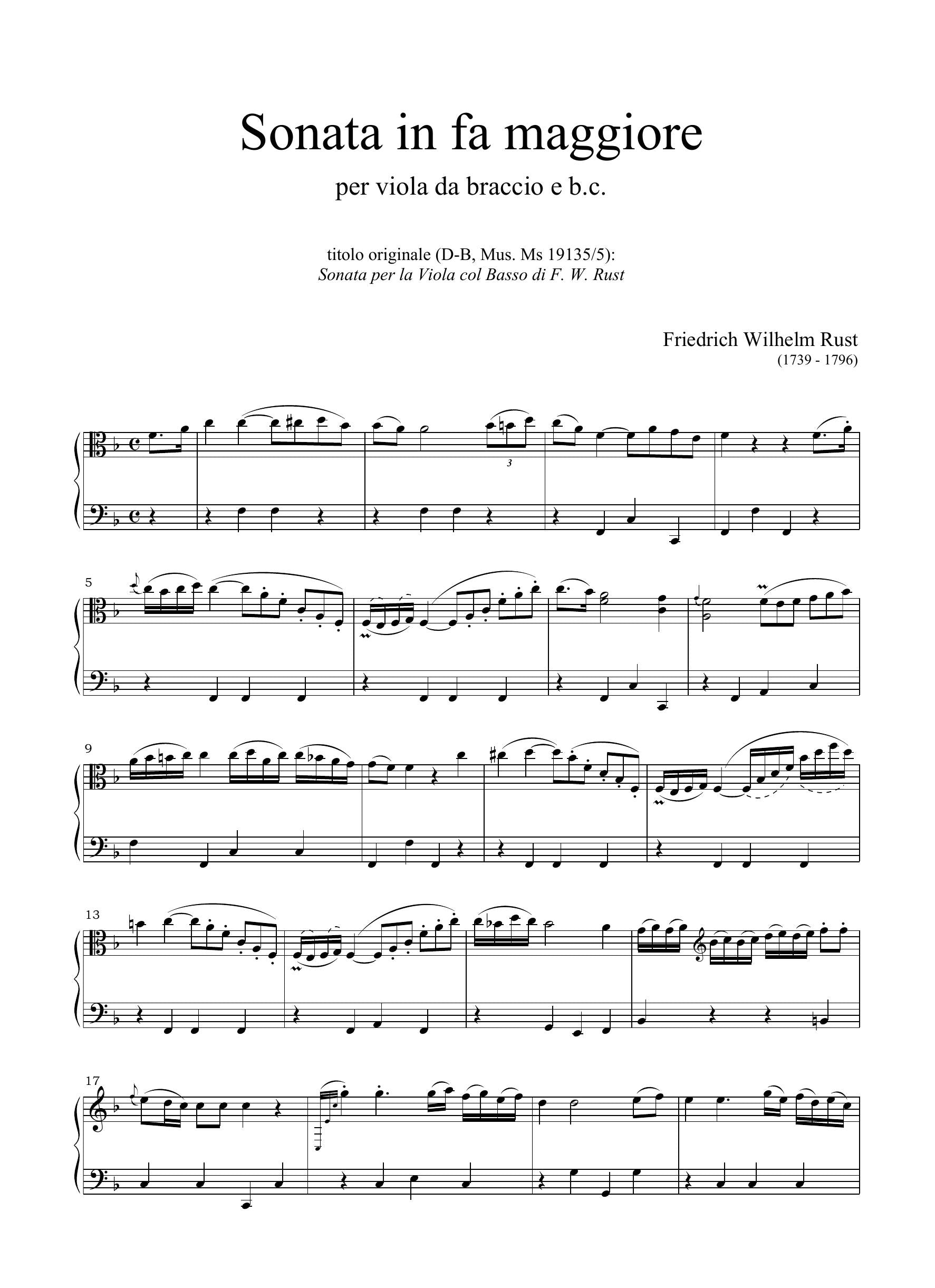 F.W. Rust: Sonata in fa maggiore (Ms, D-B)