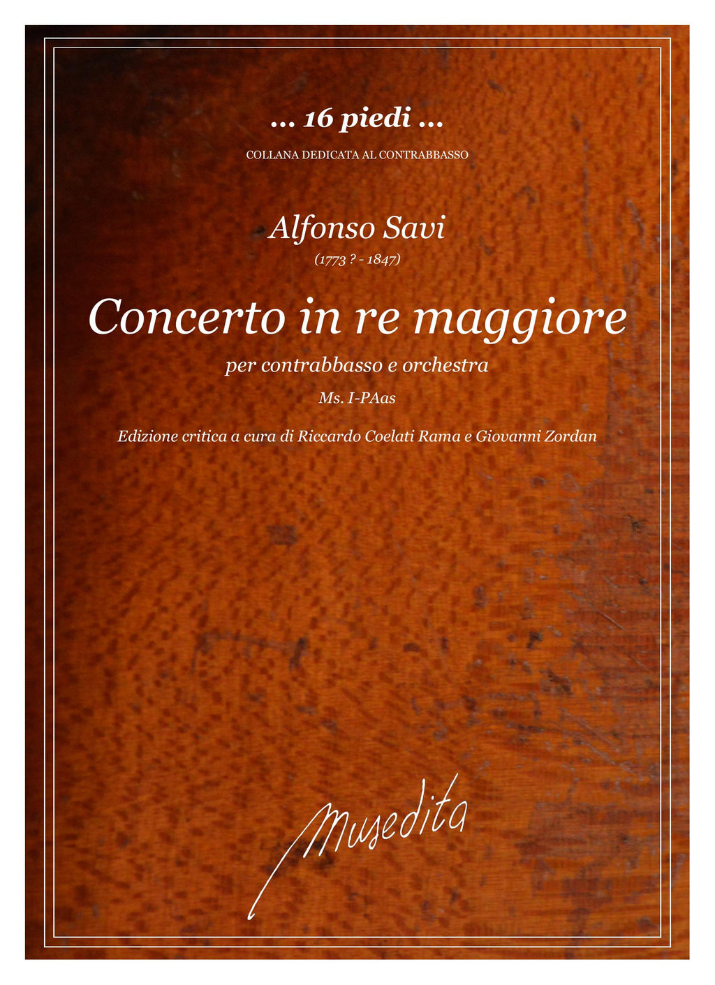 A. Savi: Concerto in re maggiore (Ms, Archivio di stato di Parma)