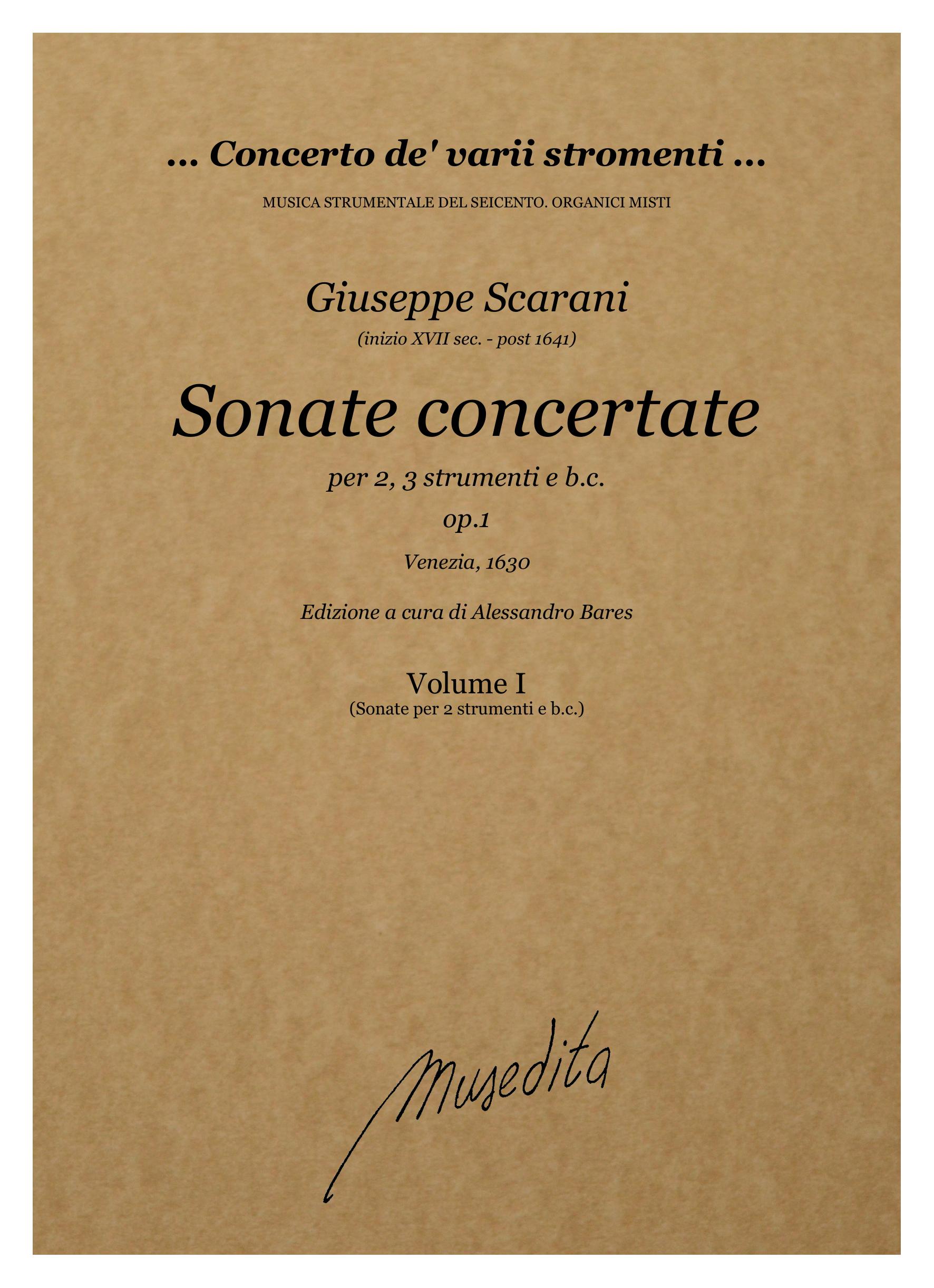 G. Scarani: Sonate concertate a due e tre voci (Venezia, 1630)