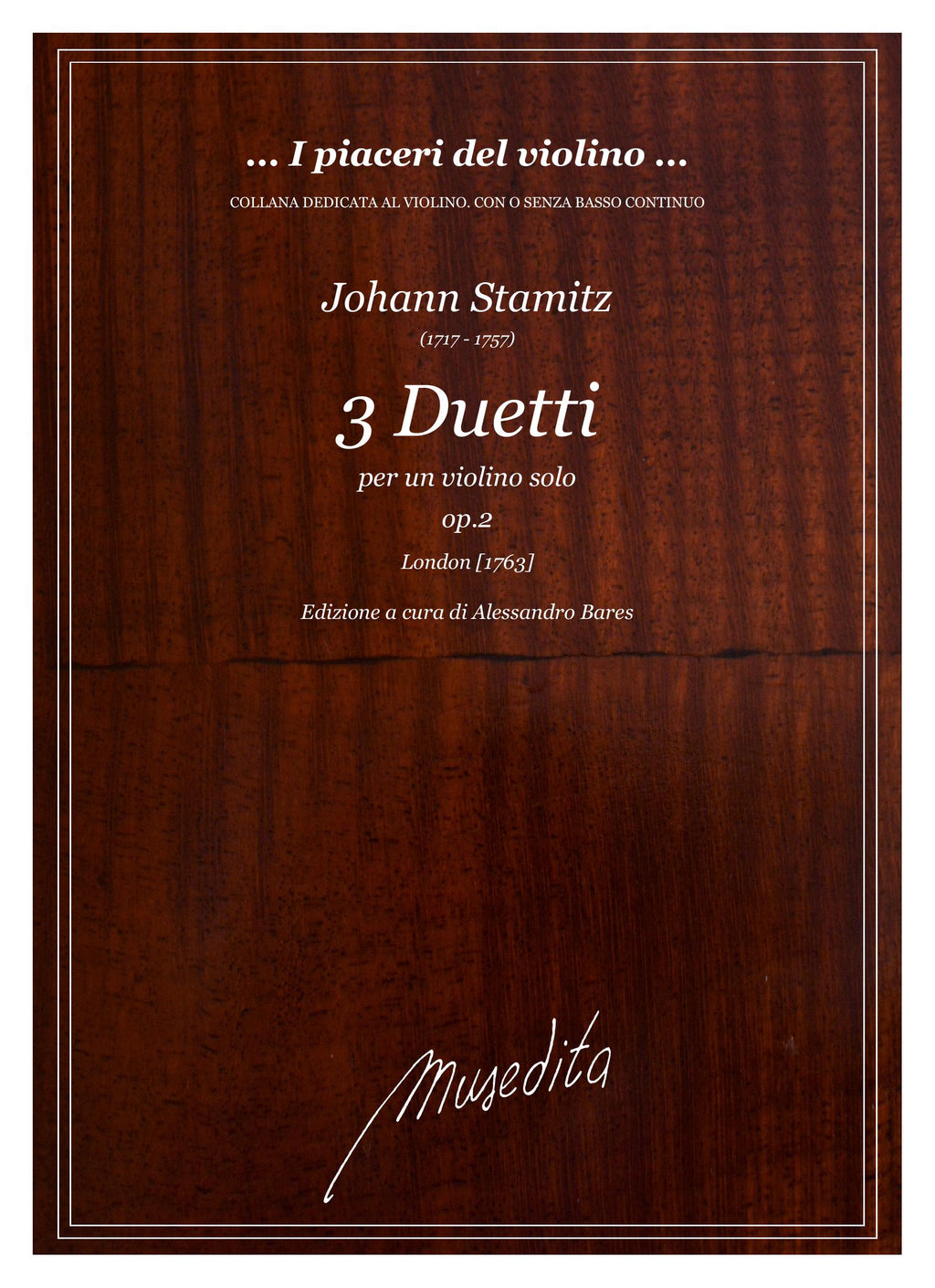J. Stamitz: 3 Duetti per un violino solo op.2 (London, s.a. [1763])
