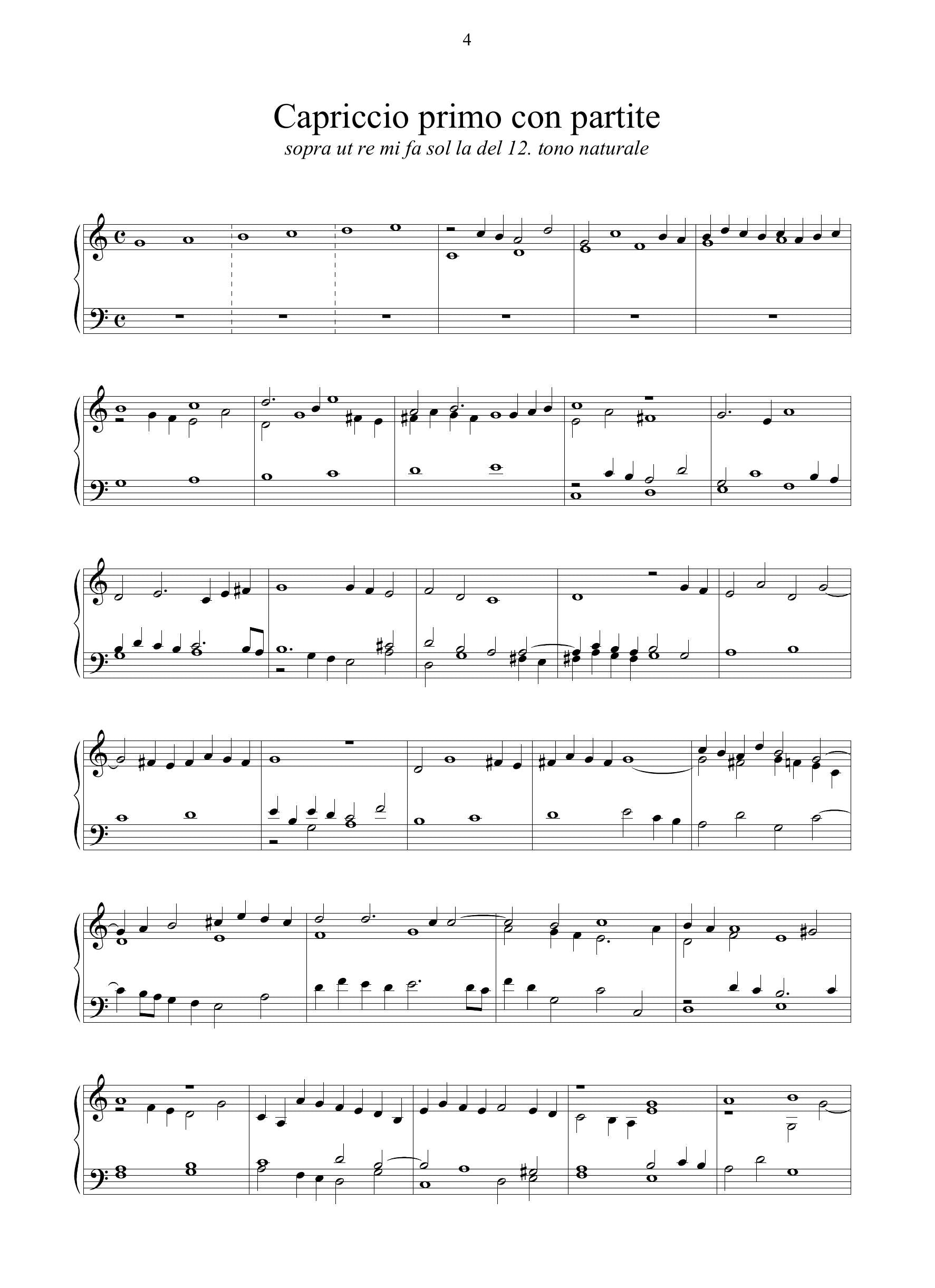 G. Strozzi: Capricci da sonare cembali et organi op.4 (Napoli, 1687)