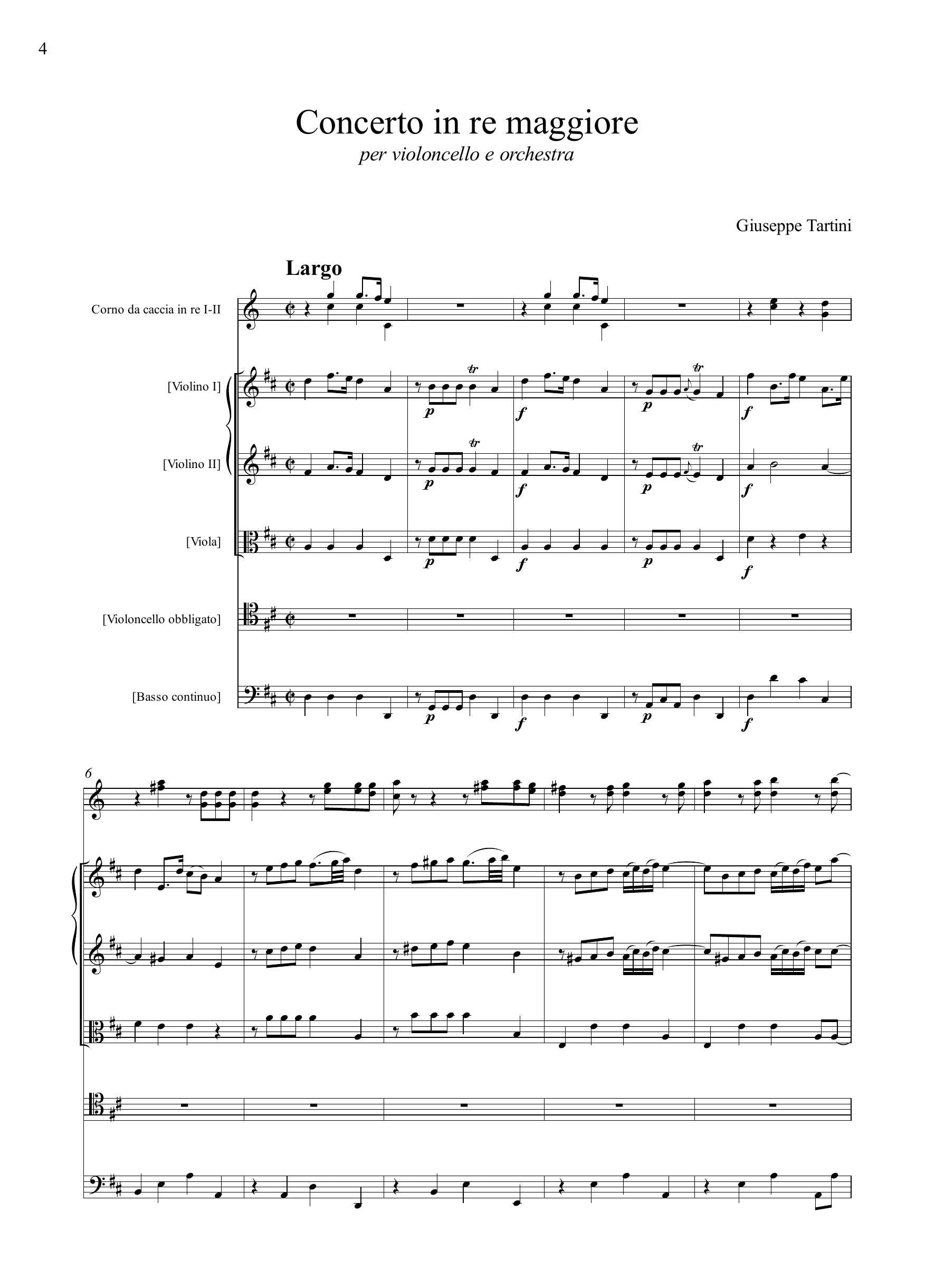 G. Tartini: Concerto in re maggiore