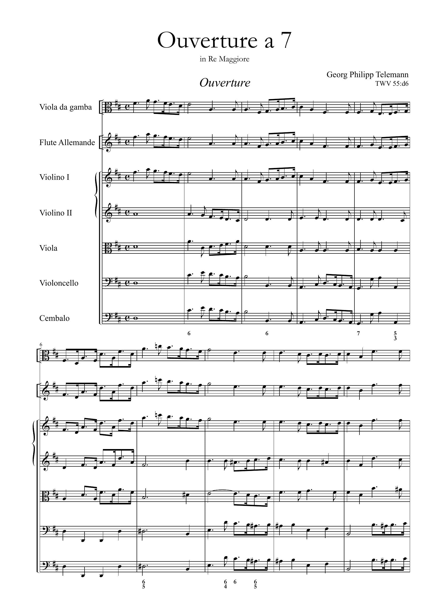 G.Ph. Telemann: Ouverture TWV 55:D6