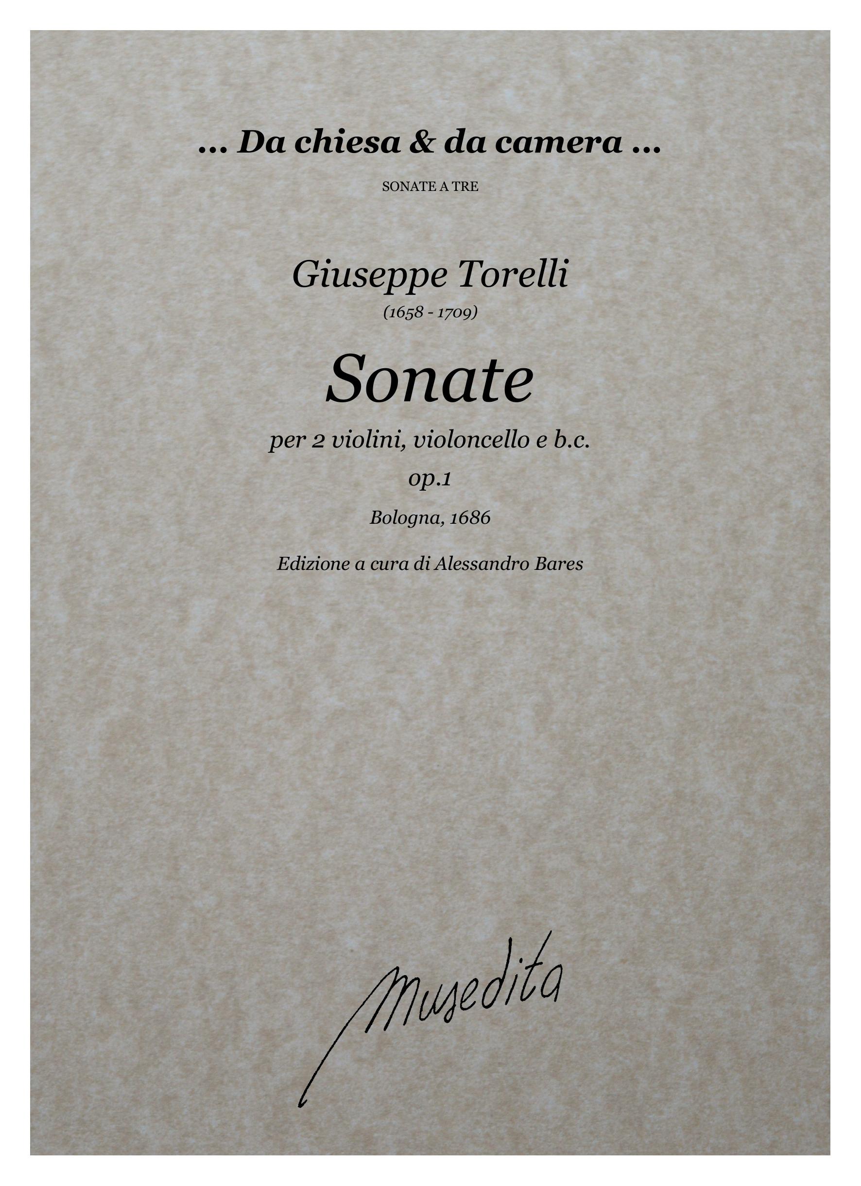 G. Torelli: Sonate a tre op.1 (Bologna, 1686)