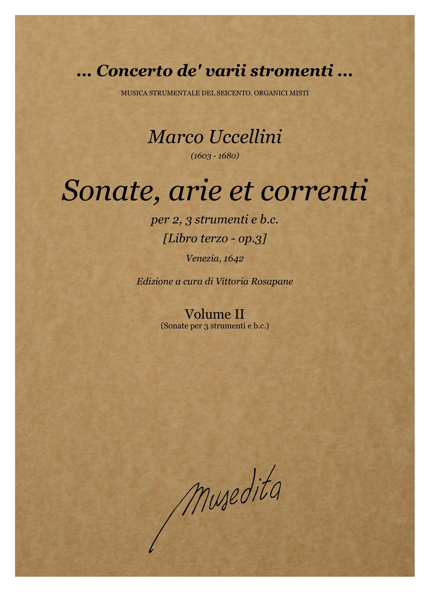 M. Uccellini: Sonate, arie et correnti op.3 (Venezia, 1642)