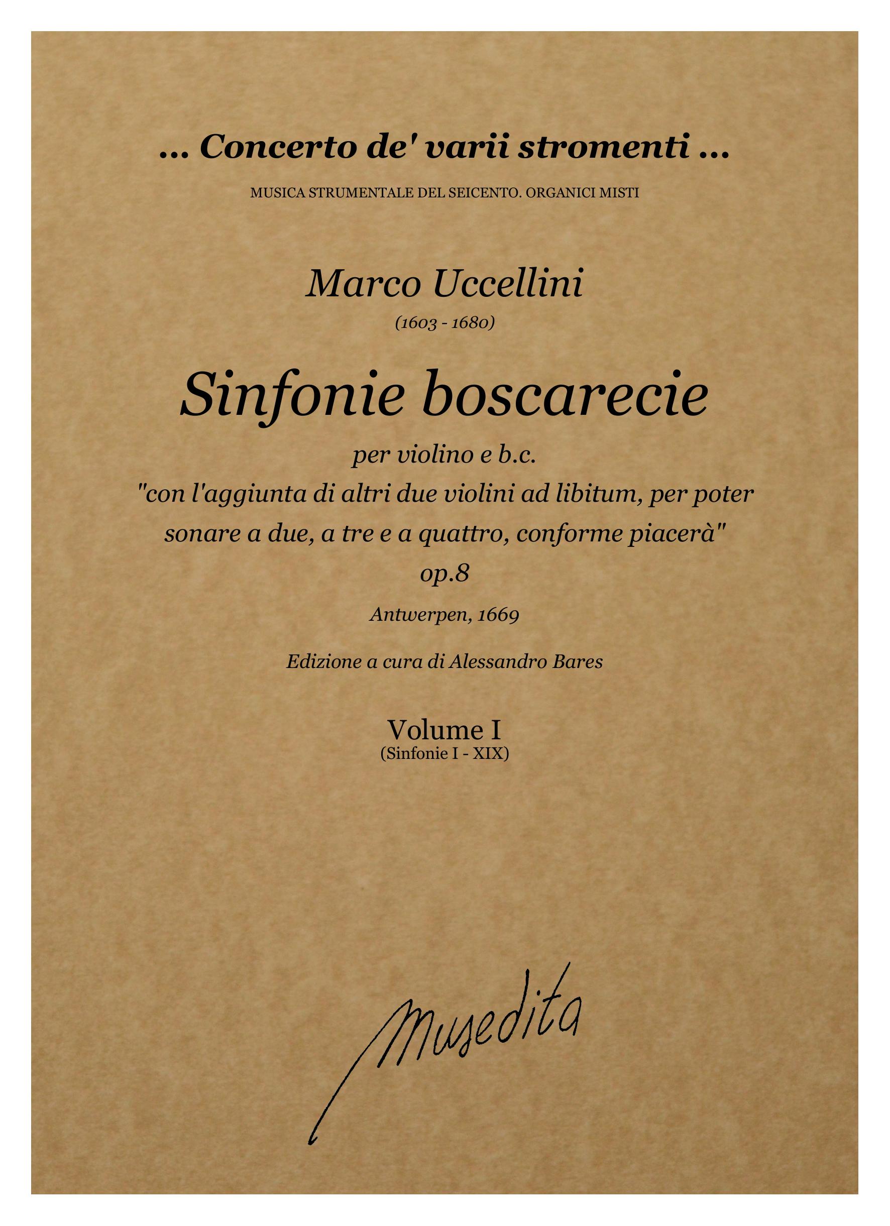 M. Uccellini: Sinfonie boscarecie op.8 (Antwerpen, 1669)