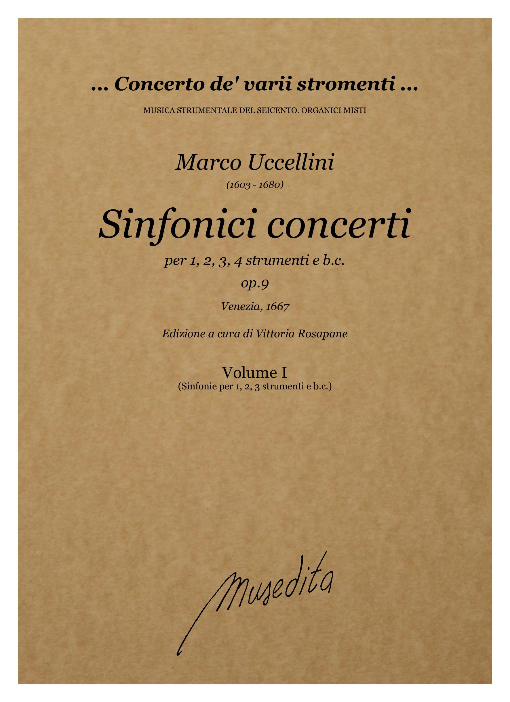 M. Uccellini: Sinfonici concerti op.9 (Venezia, 1667)