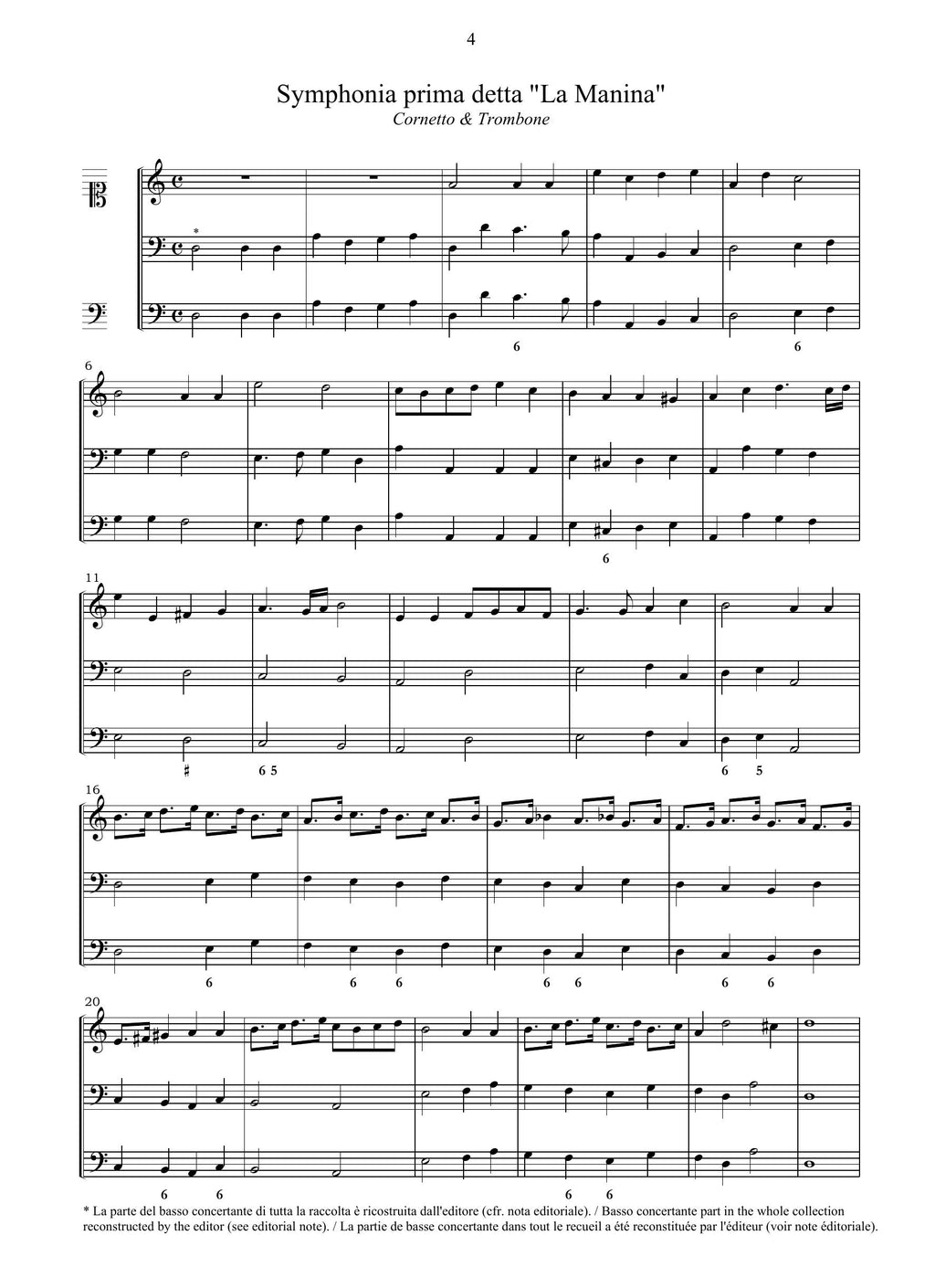 L. Valvasensi: 6 Sinfonie (Venezia, 1627)