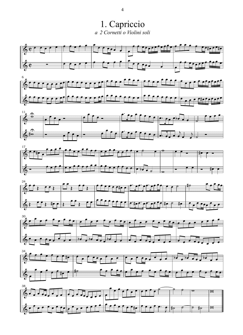 J. Vierdanck: Capricci, canzoni und sonaten (ander Theil) (Rostock, 1641)