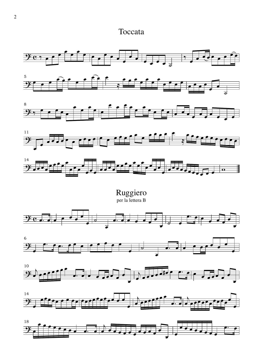 G.B. Vitali: Partite sopra diverse sonate per il violone (Ms, I-MOe)