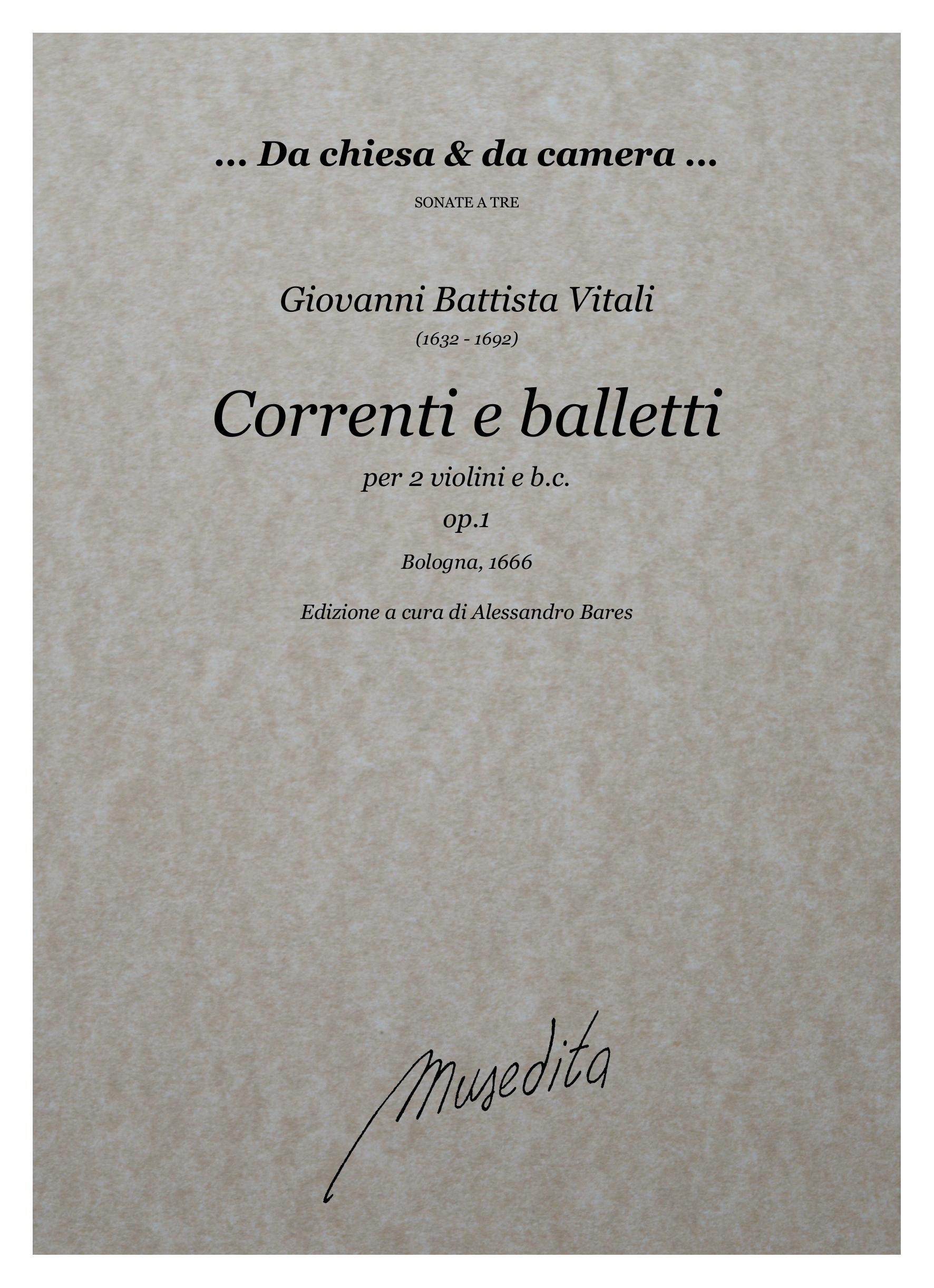 G.B. Vitali: Correnti e balletti op.1 (Bologna, 1686)