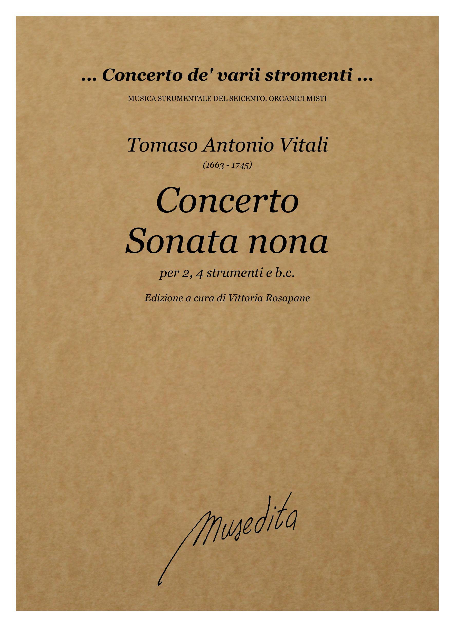 T.A. Vitali: Concerto (Ms. I-Rav, I-Baf) e Sonata nona (Bologna, 1706)