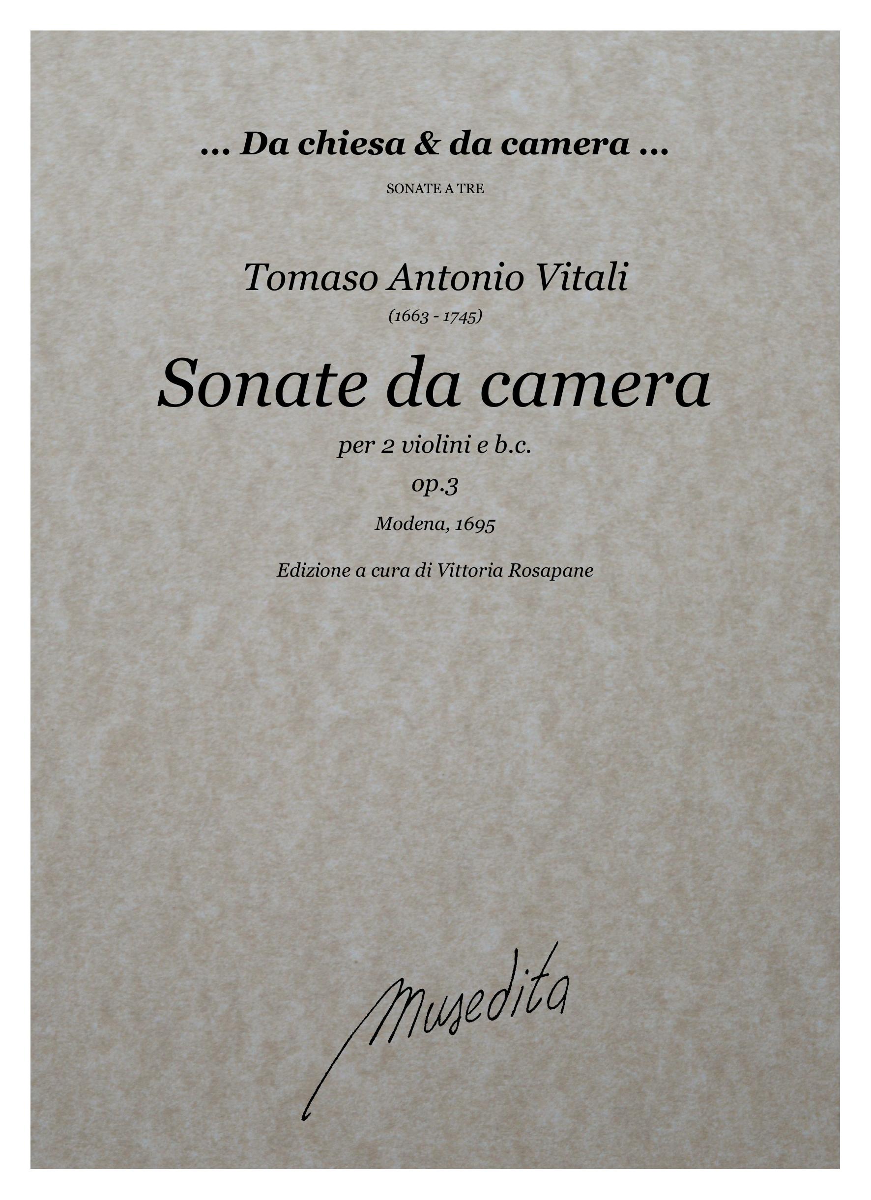 T.A. Vitali: Sonate da camera op.3 (Modena, 1695)