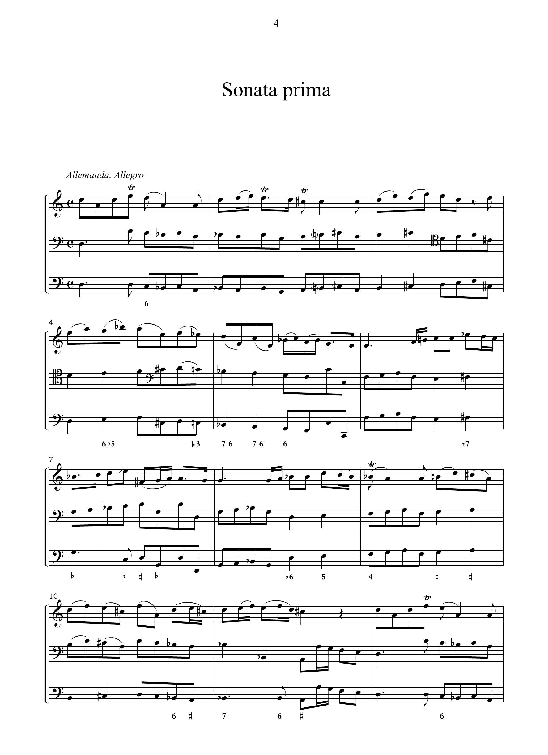 T.A. Vitali: Concerto di sonate op.4 (Modena, 1701)