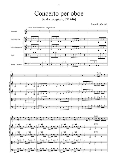A. Vivaldi: Concerto in do maggiore RV 446