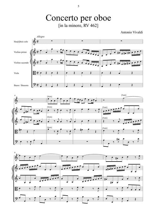 A. Vivaldi: Concerto in la minore RV 462