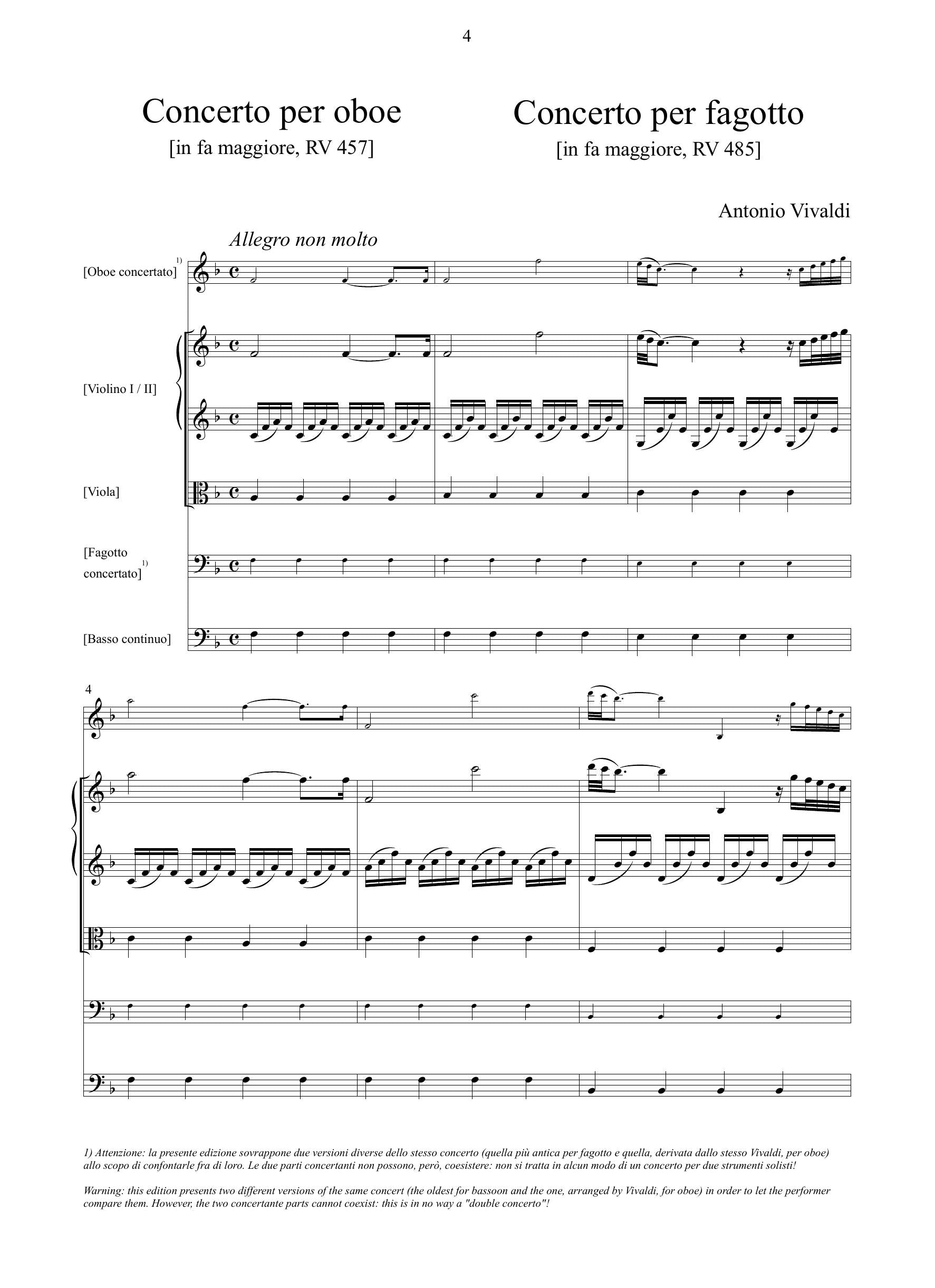 A. Vivaldi: Concerto per fagotto RV 457 - Concerto per oboe RV 485