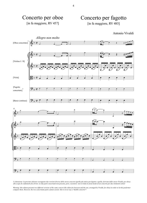 A. Vivaldi: Concerto per fagotto RV 457 - Concerto per oboe RV 485